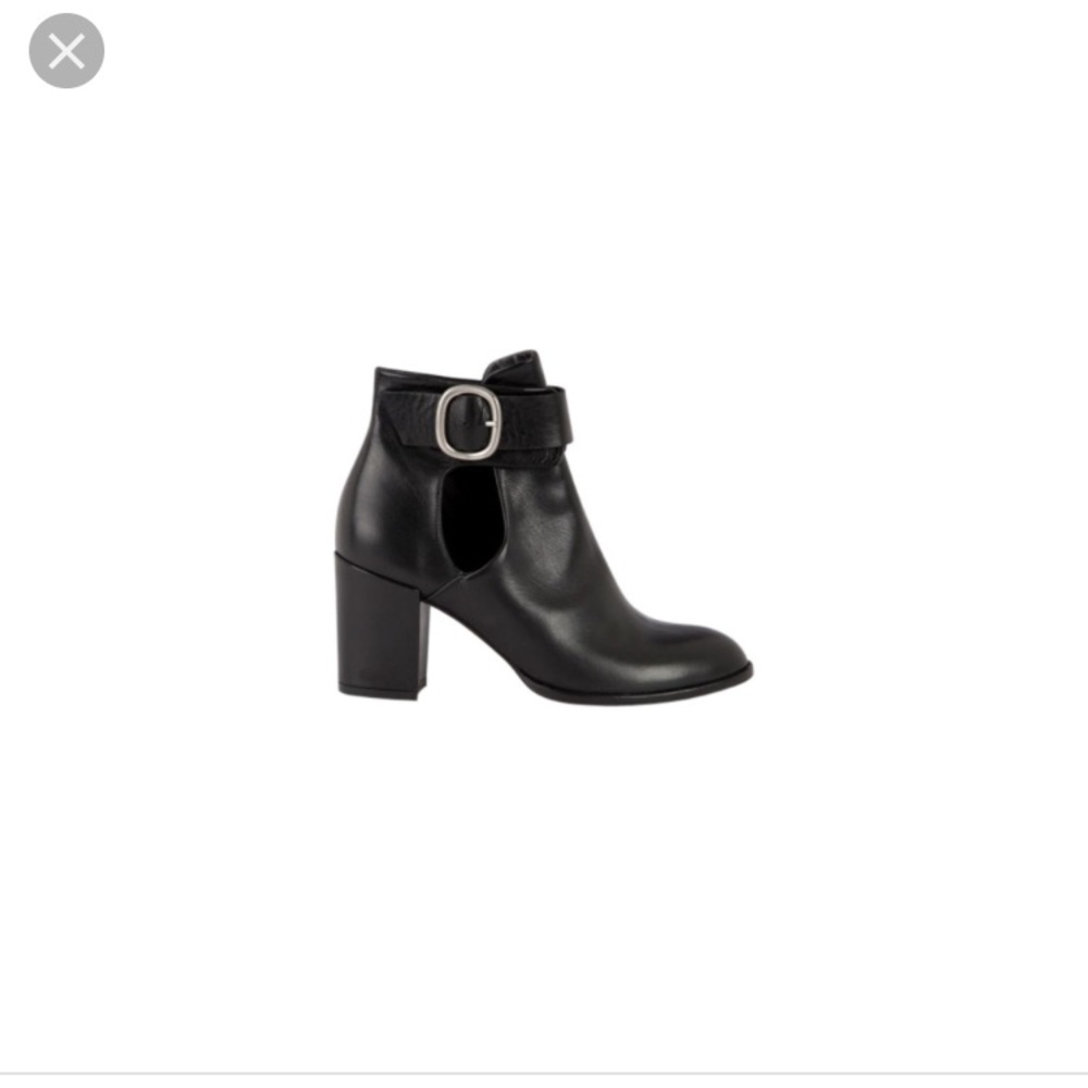NIB MAJE Leather Buckle Ankle Boots Booties 40 10